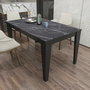 Hanah Home Bud Mesa de Comedor Negro y Mármol